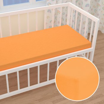 Dětské jersey napínací prostěradlo do postýlky JR-006 Oranžové - Biante.cz Dětské jersey napínací prostěradlo do postýlky JR-006 Oranžové - Biante.cz
