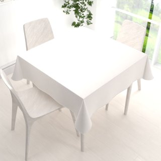 Sametový čtvercový ubrus Velvet Premium SVP-024 Krémově bílý - detail 1 - Biante.cz Sametový čtvercový ubrus Velvet Premium SVP-024 Krémově bílý - detail 1 - Biante.cz