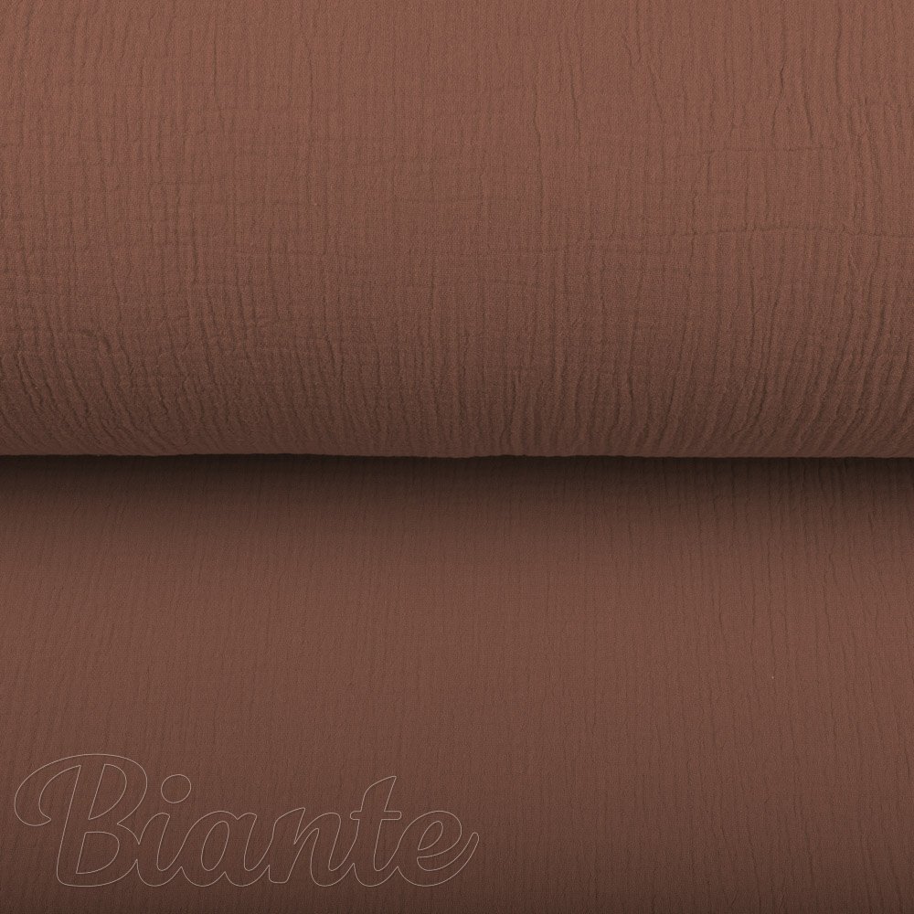 Mušelín dvojitá gázovina MSN-075 Hnědá - metráž šířka 140 cm - detail 5 - Biante.cz
