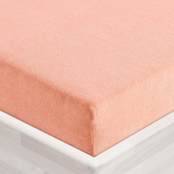 Froté napínací prostěradlo na extra vysokou matraci FR-005 Světle broskvové - detail 1 - Biante.cz Froté napínací prostěradlo na extra vysokou matraci FR-005 Světle broskvové - detail 1 - Biante.cz