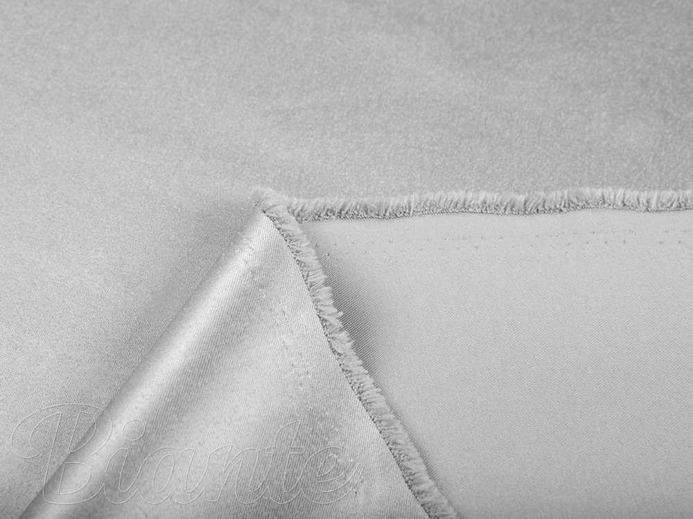 Látka polyesterový satén LUX-002 Světle šedá - šířka 150 cm - detail 6 - Biante.cz
