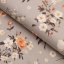 Bavlněná látka/plátno Sandra SA-739 Růže a konvalinky na béžovošedém - šířka 160 cm - Biante.cz