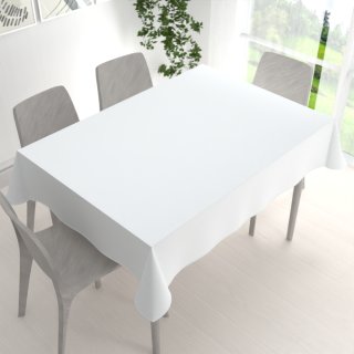 Teflónový obdĺžnikový obrus TF-132 Biely hladký bez vzoru - detail 1 - Biante.sk