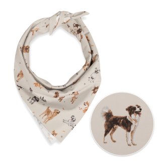 Dětský bavlněný šátek Sandra SA-620 Psí kamarádi na krémovém - Biante.cz