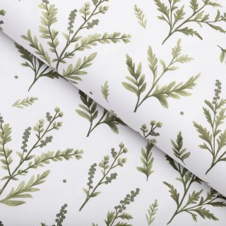 Bavlnená látka/plátno Sandra SA-718 Zelené vňate byliniek na bielom - šírka 160 cm - Biante.sk Bavlnená látka/plátno Sandra SA-718 Zelené vňate byliniek na bielom - šírka 160 cm - Biante.sk
