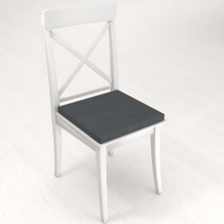 Štvorcový podsedák z imitácie brúsenej kože Alcantara ALC-016 Antracitovo sivý - 38x38x3 cm - detail 1 - Biante.sk