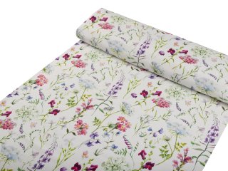 Dekorační látka PML-098 Luční květiny na smetanovém - šířka 150 cm - detail 1 - Biante.cz Dekorační látka PML-098 Luční květiny na smetanovém - šířka 150 cm - detail 1 - Biante.cz