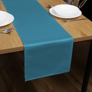 Saténový běhoun na stůl polyesterový Satén LUX-033 Petrolejově modrý - Biante.cz