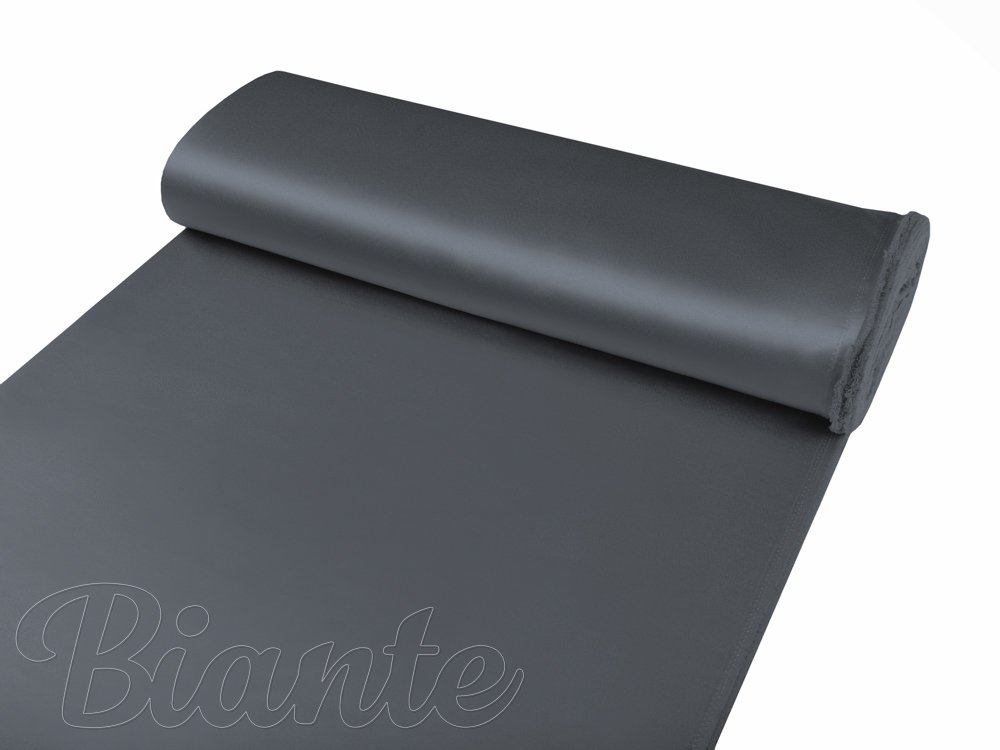 Látka polyesterový satén LUX-L049 Antracitově šedá - šířka 150 cm - detail 3 - Biante.cz Látka polyesterový satén LUX-L049 Antracitově šedá - šířka 150 cm - detail 3 - Biante.cz