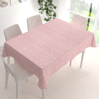 Bavlněný obdélníkový ubrus Sandra SA-211 Listy na starorůžovém - detail 1 - Biante.cz