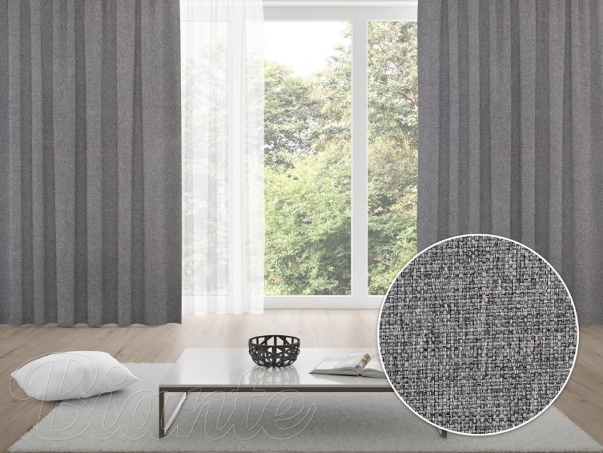 100% zatemňovací záves Blackout BKT-551 Sivý režný - šírka 140 cm - Biante.sk