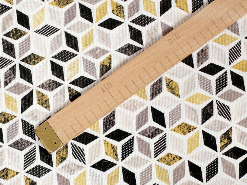 Dekorační látka Leona LN-065 Zlato-černá mozaika - šířka 140 cm - detail 3 - Biante.cz Dekorační látka Leona LN-065 Zlato-černá mozaika - šířka 140 cm - detail 3 - Biante.cz