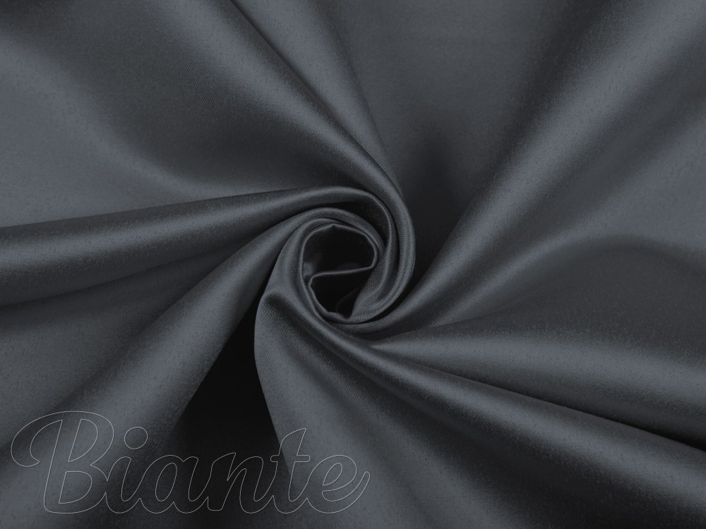 Látka polyesterový satén LUX-L049 Antracitově šedá - šířka 150 cm - detail 1 - Biante.cz Látka polyesterový satén LUX-L049 Antracitově šedá - šířka 150 cm - detail 1 - Biante.cz