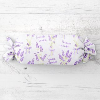 Polštář válec bonbon Sandra SA-294 Velké snítky levandulí na bílém - Biante.cz Polštář válec bonbon Sandra SA-294 Velké snítky levandulí na bílém - Biante.cz