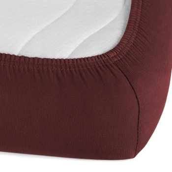 Jersey napínací prostěradlo na vysokou matraci JR-011 Bordó - detail 1 - Biante.cz Jersey napínací prostěradlo na vysokou matraci JR-011 Bordó - detail 1 - Biante.cz