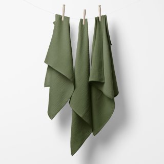 Mušelínová plienka/dečka Nature MSN-022 Tmavá olivovo zelená - ZVÝHODNENÁ SADA 3 KS - detail 1 - Biante.sk Mušelínová plienka/dečka Nature MSN-022 Tmavá olivovo zelená - ZVÝHODNENÁ SADA 3 KS - detail 1 - Biante.sk