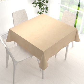 Velký sametový čtvercový ubrus Velvet Premium SVP-006 Pískově béžový - detail 1 - Biante.cz Velký sametový čtvercový ubrus Velvet Premium SVP-006 Pískově béžový - detail 1 - Biante.cz