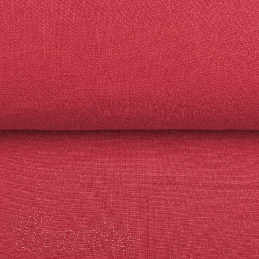 Lněná látka LEN-027 Sytě červená - metráž šířka 140 cm - detail 3 - Biante.cz