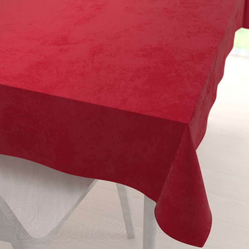 Sametový obdélníkový ubrus Velvet Premium SVP-038 Sytě červený - Biante.cz