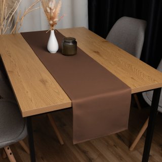 Dekorační běhoun na stůl BKU-114 Čokoládově hnědý - detail 1 - Biante.cz