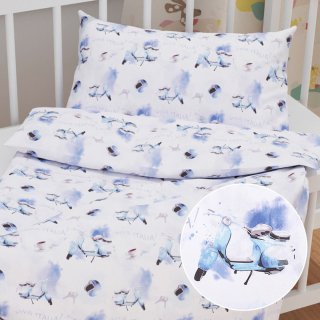 Dětské bavlněné povlečení do postýlky Sandra SA-289 Viva Italia modrá - Biante.cz Dětské bavlněné povlečení do postýlky Sandra SA-289 Viva Italia modrá - Biante.cz