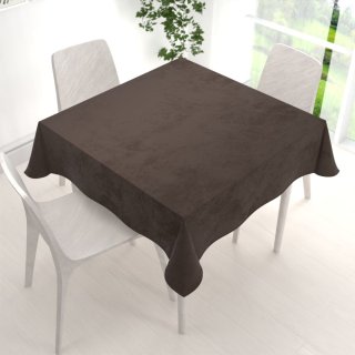 Velký sametový čtvercový ubrus Velvet Premium SVP-016 Tmavě hnědý - detail 1 - Biante.cz Velký sametový čtvercový ubrus Velvet Premium SVP-016 Tmavě hnědý - detail 1 - Biante.cz