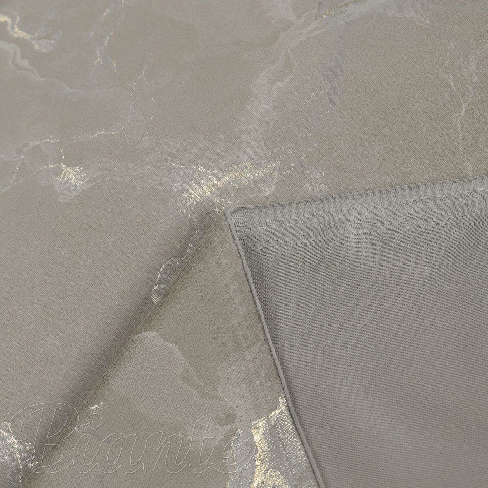 Sametová látka Isabela IBL-019 Zlatý/kouřový mramor na šedobéžovém - šířka 280 cm - detail 6 - Biante.cz