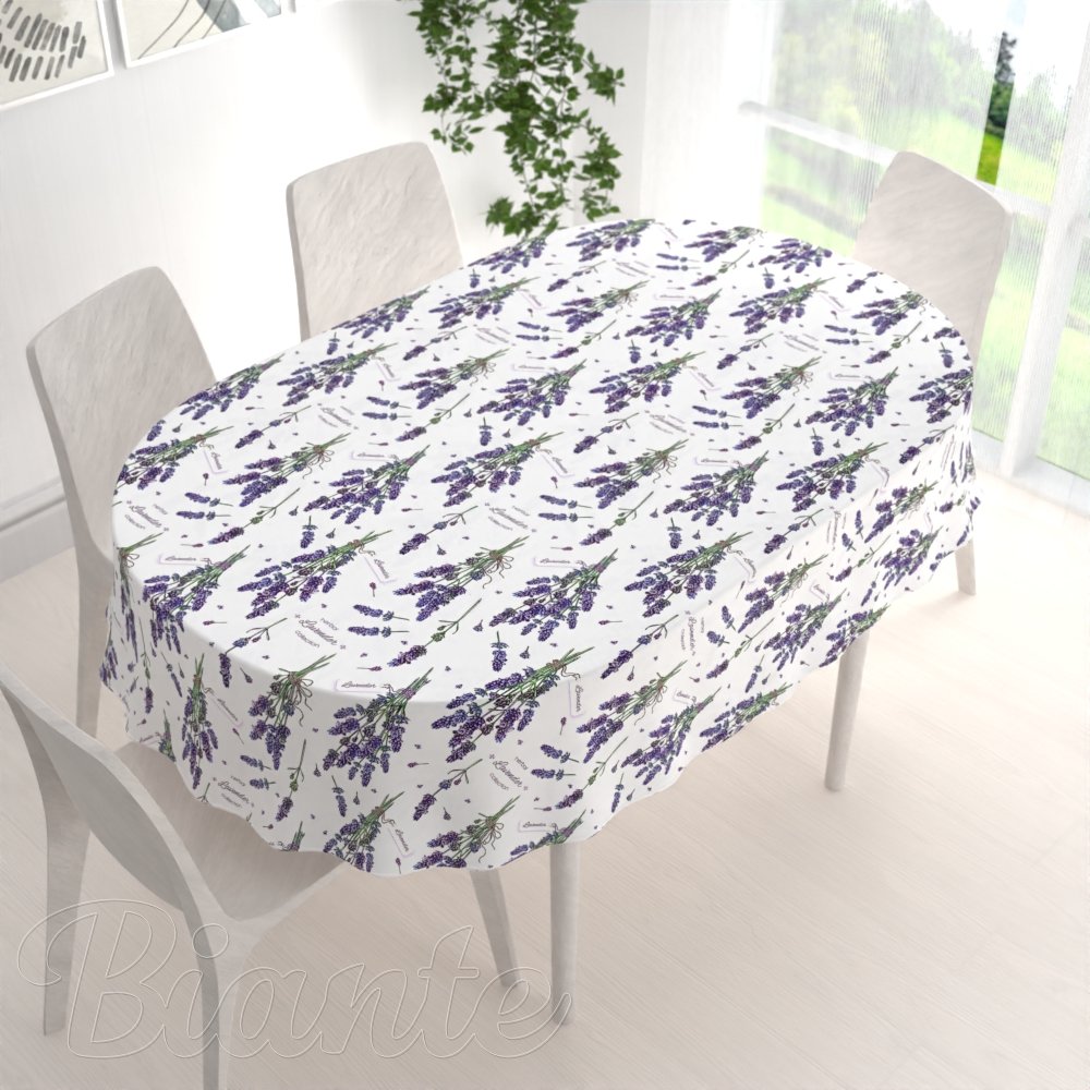 Dekorační oválný ubrus PML-084 Lavender - detail 1 - Biante.cz Dekorační oválný ubrus PML-084 Lavender - detail 1 - Biante.cz