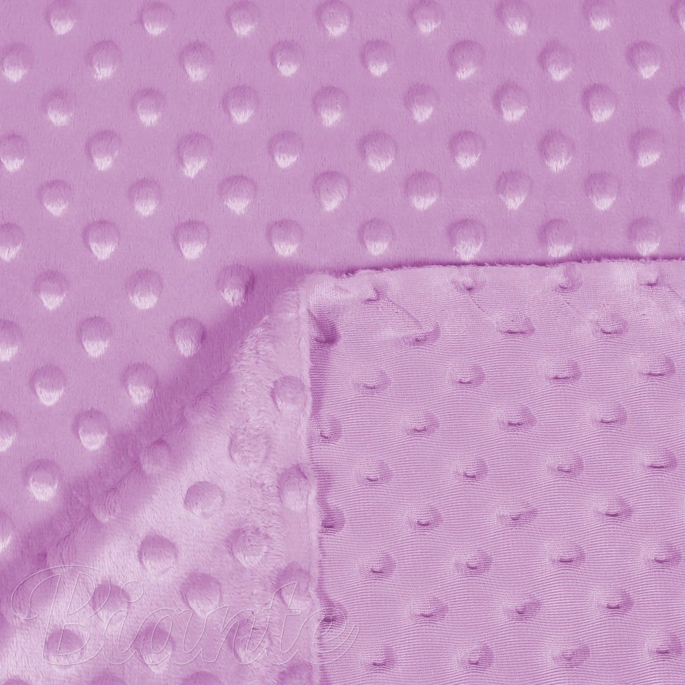 Dětská látka Minky TOP 3D puntíky MKP-053 Fialová lila - šířka 170 cm - detail 3 - Biante.cz
