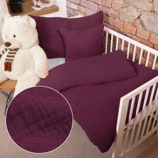 Dětské mušelínové povlečení do postýlky Nature MSN-044 Burgundská vínová - Biante.cz Dětské mušelínové povlečení do postýlky Nature MSN-044 Burgundská vínová - Biante.cz