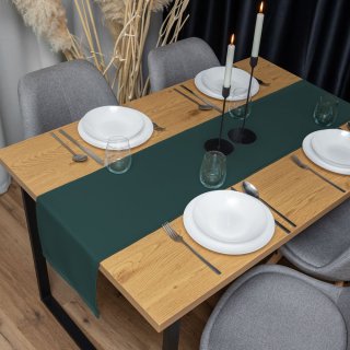 Dekorační běhoun na stůl Rongo RG-099 Tmavý lahvově zelený - detail 1 - Biante.cz