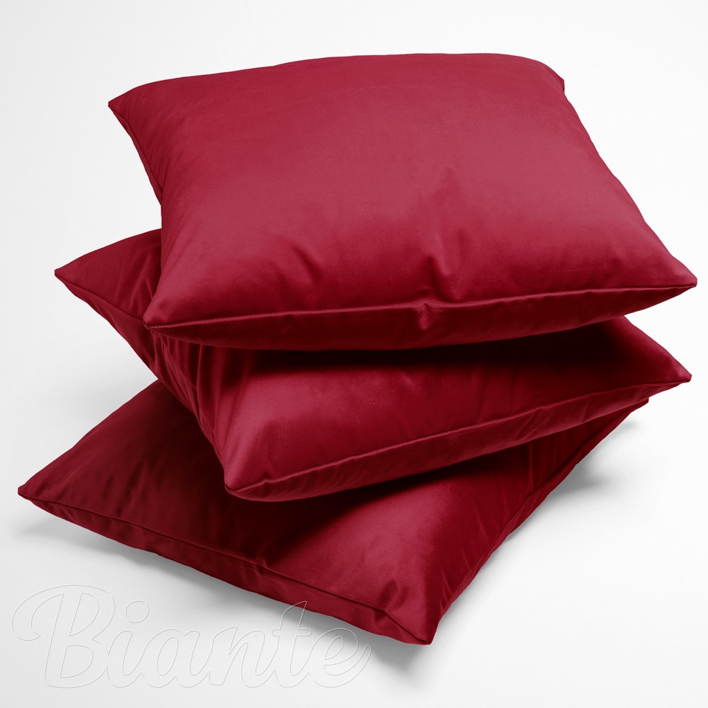 Sametový povlak na polštář Velvet Premium SVP-007 Malinově červený - detail 1 - Biante.cz Sametový povlak na polštář Velvet Premium SVP-007 Malinově červený - detail 1 - Biante.cz