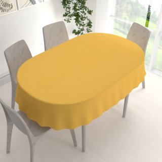 Dekorační oválný ubrus BKU-109 Hořčicový - detail 1 - Biante.cz