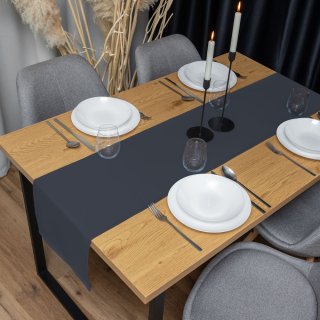 Dekorační běhoun na stůl Rongo RG-066 Tmavě šedý - detail 1 - Biante.cz Dekorační běhoun na stůl Rongo RG-066 Tmavě šedý - detail 1 - Biante.cz