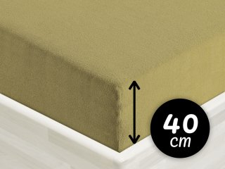 Froté napínacie prestieradlo na extra vysoký matrac FR-020 Olivové - Biante.sk Froté napínacie prestieradlo na extra vysoký matrac FR-020 Olivové - Biante.sk