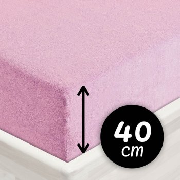 Froté napínací prostěradlo na extra vysokou matraci FR-008 Růžová lila - Biante.cz Froté napínací prostěradlo na extra vysokou matraci FR-008 Růžová lila - Biante.cz