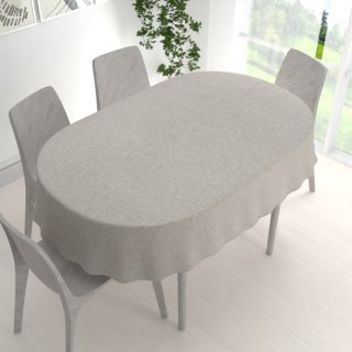 Velký dekorační oválný ubrus BKT-552 Přírodní režná - detail 1 - Biante.cz Velký dekorační oválný ubrus BKT-552 Přírodní režná - detail 1 - Biante.cz