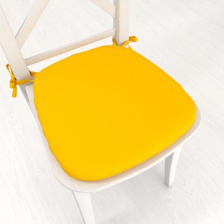 Oblý podsedák Rongo RG-029 Sytě žlutý - 39x37x3 cm - Biante.cz