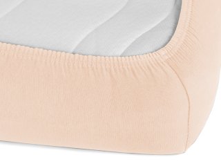 Jersey napínacie prestieradlo na vysoký matrac JR-021 Púdrové - detail 1 - Biante.sk Jersey napínacie prestieradlo na vysoký matrac JR-021 Púdrové - detail 1 - Biante.sk
