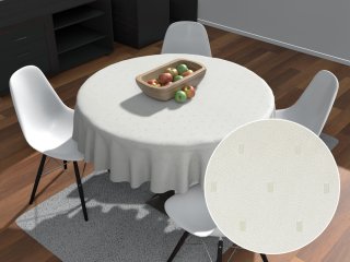 Teflónový okrúhly obrus TF-0017 Obdĺžničky - lesklý smotanový - Biante.sk Teflónový okrúhly obrus TF-0017 Obdĺžničky - lesklý smotanový - Biante.sk