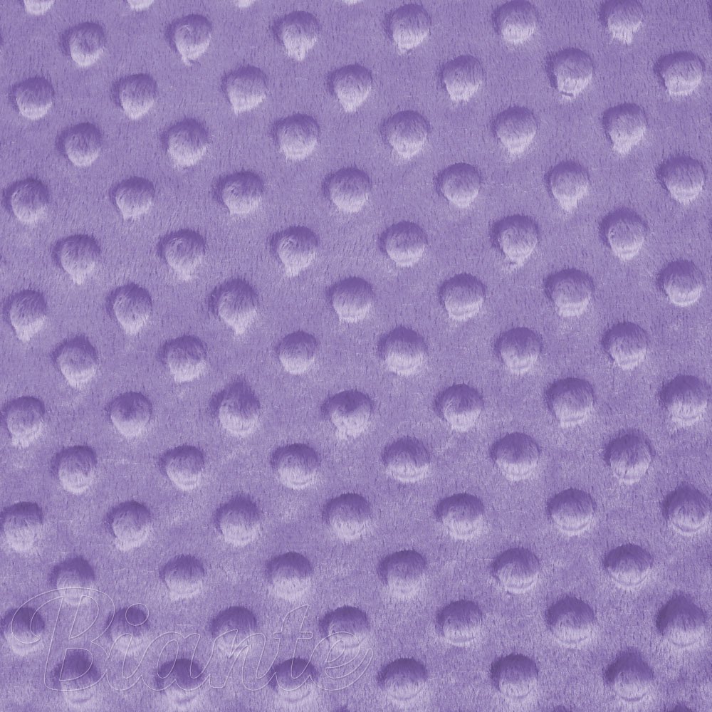 Dětská látka Minky TOP 3D puntíky MKP-058 Fialová - šířka 170 cm - detail 6 - Biante.cz