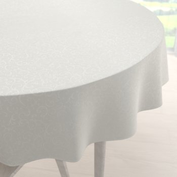 Teflonový kulatý ubrus TF-010 Ornamenty - smetanový - Biante.cz Teflonový kulatý ubrus TF-010 Ornamenty - smetanový - Biante.cz