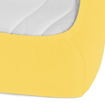 Jersey napínacie prestieradlo JR-003 Žlté - detail 1 - Biante.sk