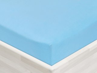 Dětské jersey napínací prostěradlo do postýlky JR-017 Azurově modré - detail 1 - Biante.cz Dětské jersey napínací prostěradlo do postýlky JR-017 Azurově modré - detail 1 - Biante.cz