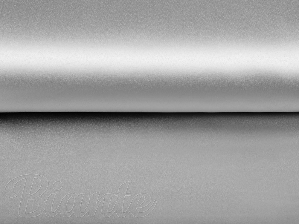 Látka polyesterový satén LUX-002 Světle šedá - šířka 150 cm - detail 4 - Biante.cz