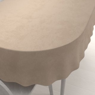 Velký sametový oválný ubrus Velvet Premium SVP-042 Béžovohnědý - Biante.cz
