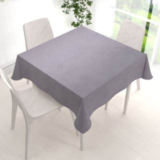 Sametový čtvercový ubrus Velvet Premium SVP-013 Šedý - detail 1 - Biante.cz Sametový čtvercový ubrus Velvet Premium SVP-013 Šedý - detail 1 - Biante.cz