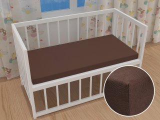 Dětské jersey napínací prostěradlo do postýlky JR-026 Čokoládově hnědé - Biante.cz Dětské jersey napínací prostěradlo do postýlky JR-026 Čokoládově hnědé - Biante.cz