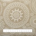 Dekorační látka Leona LN-170 Bílé mandaly na režném - šířka 140 cm a 280 cm - detail 4 - Biante.cz