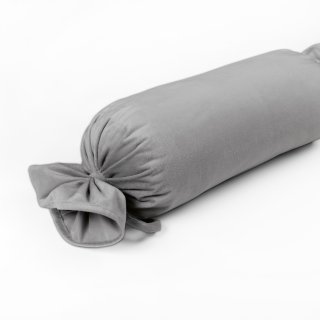 Zamatový vankúš valec bonbon Velvet Prémium SVP-039 Sivý - Biante.sk